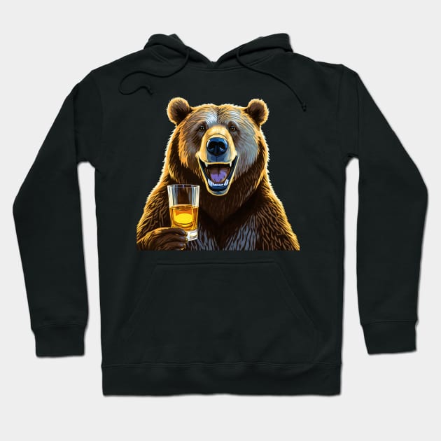 Bourbon Bear Hoodie by ArtShare